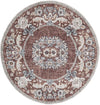 Heritage Harbor Collection Area Rug -  Seabreeze Round Dusty Rose  lifestyle 97