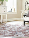 Heritage Harbor Collection Area Rug -  Seabreeze Round Dusty Rose  lifestyle 107