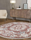 Heritage Harbor Collection Area Rug -  Seabreeze Round Dusty Rose  lifestyle 133