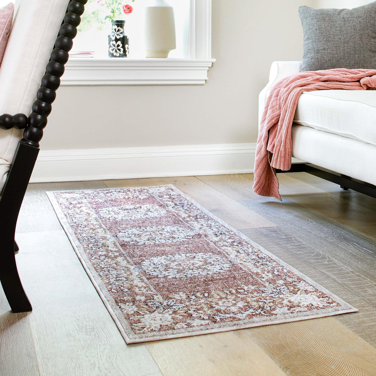 Heritage Harbor Collection Area Rug -  Seabreeze Runner Dusty Rose  lifestyle 147