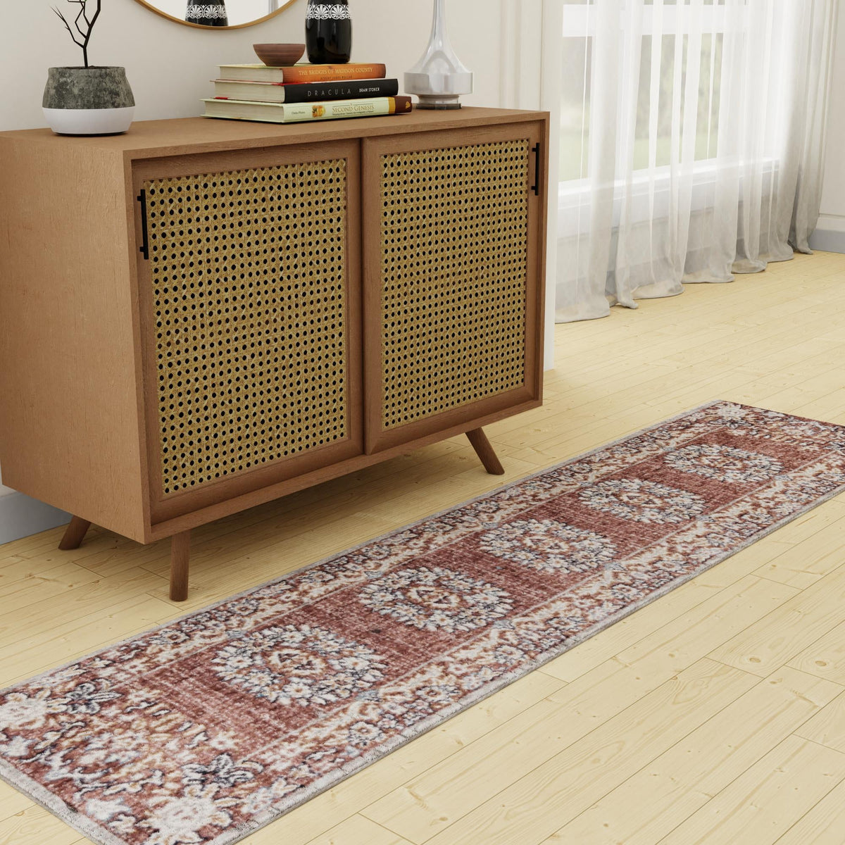 Heritage Harbor Collection Area Rug -  Seabreeze Runner Dusty Rose  lifestyle 143
