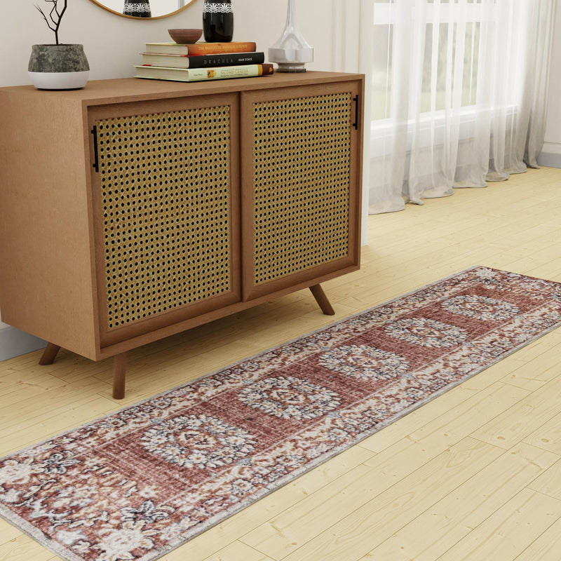 Heritage Harbor Collection Area Rug -  Seabreeze Runner Dusty Rose  lifestyle 143