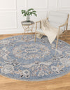 Heritage Harbor Collection Area Rug -  Seabreeze Round Harbor Blue  lifestyle 123