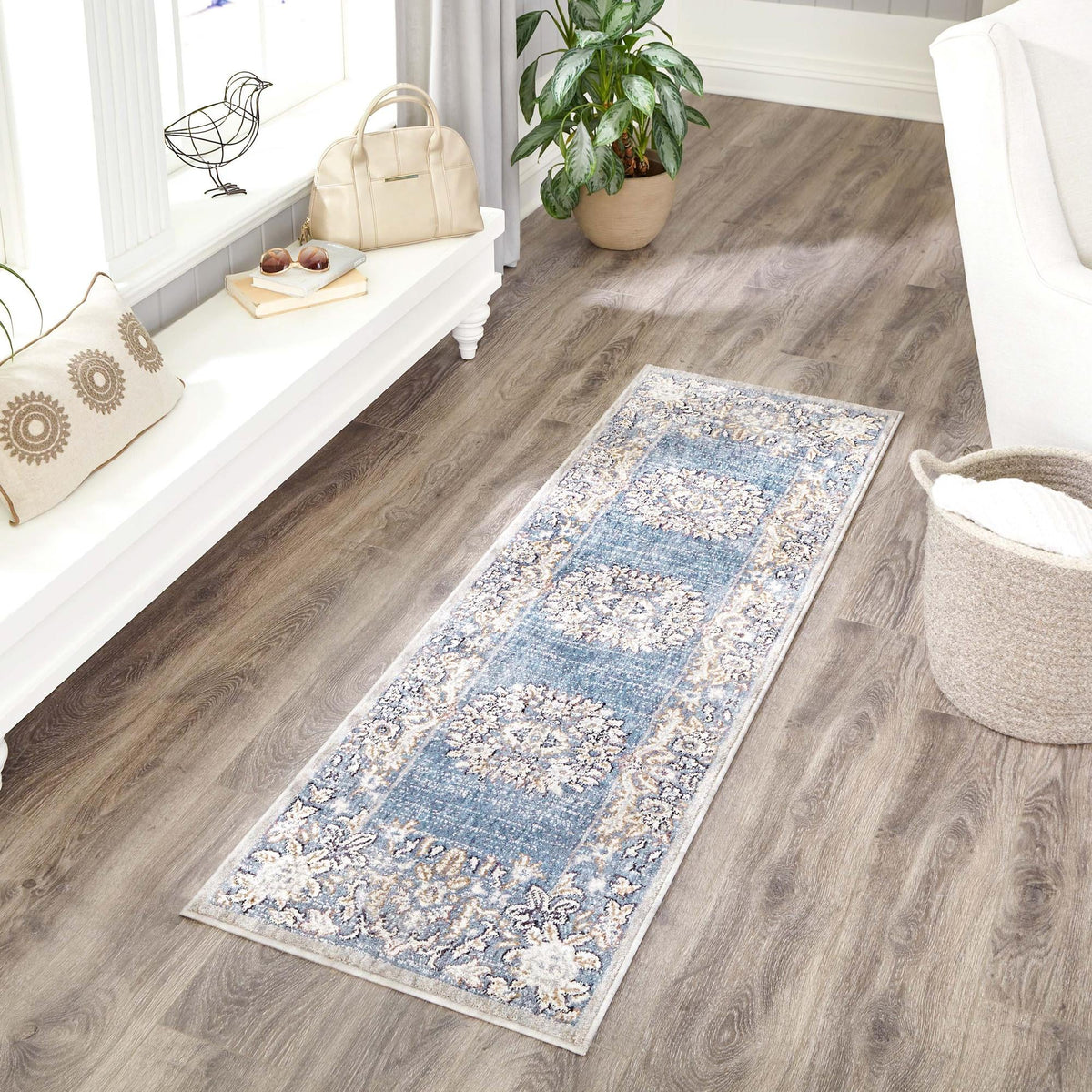 Heritage Harbor Collection Area Rug -  Seabreeze Runner Harbor Blue  lifestyle 143
