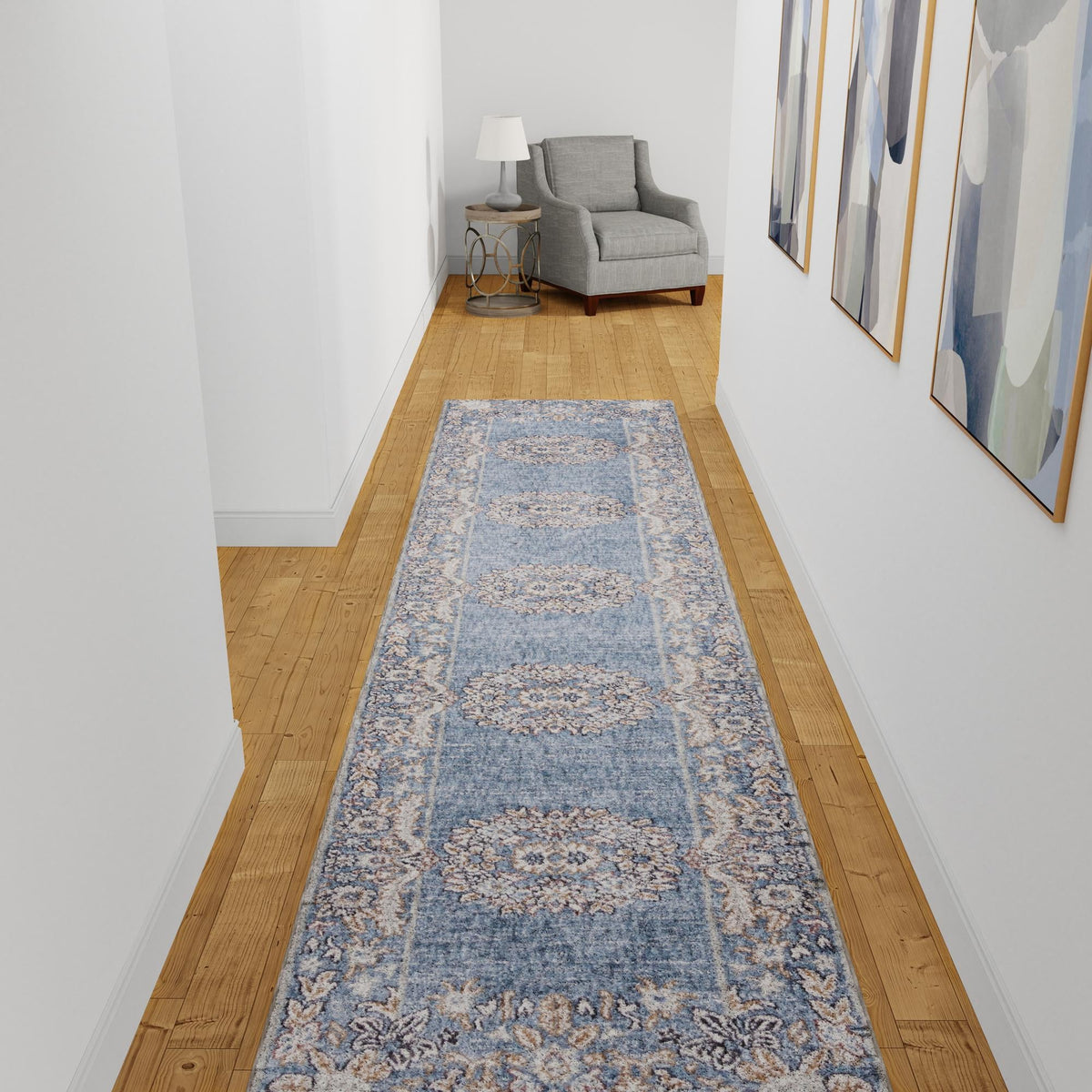 Heritage Harbor Collection Area Rug -  Seabreeze Runner Harbor Blue  lifestyle 158