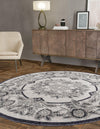Heritage Harbor Collection Area Rug -  Seabreeze Round Ivory  lifestyle 135