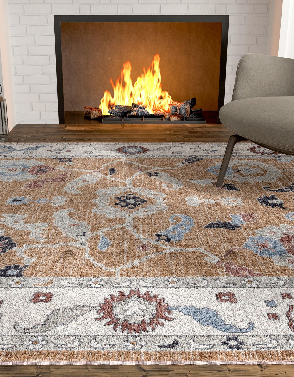 Heritage Harbor Collection Area Rug -  Dockside Rectangle Almond Beige  lifestyle 32