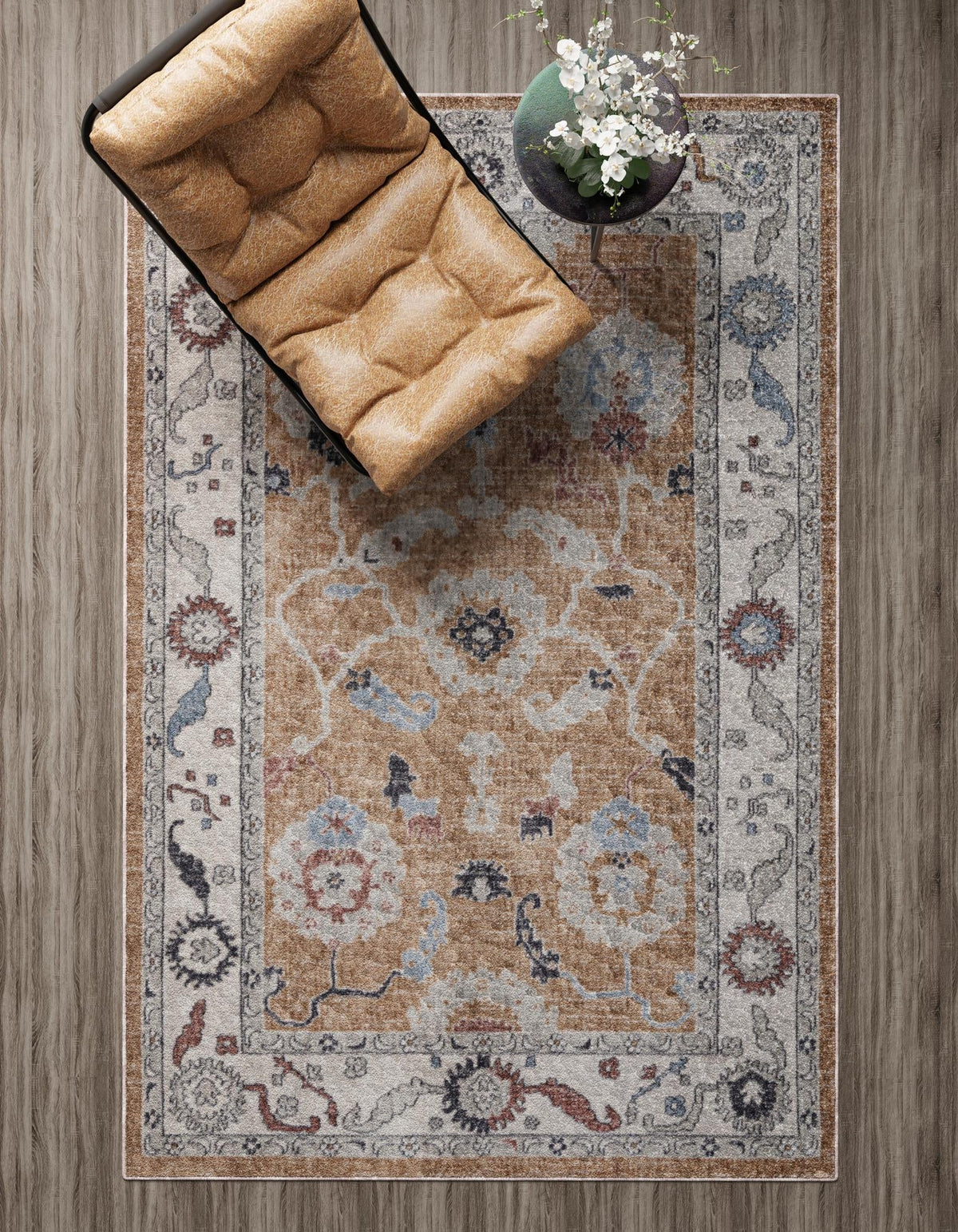 Heritage Harbor Collection Area Rug -  Dockside Rectangle Almond Beige  lifestyle 44