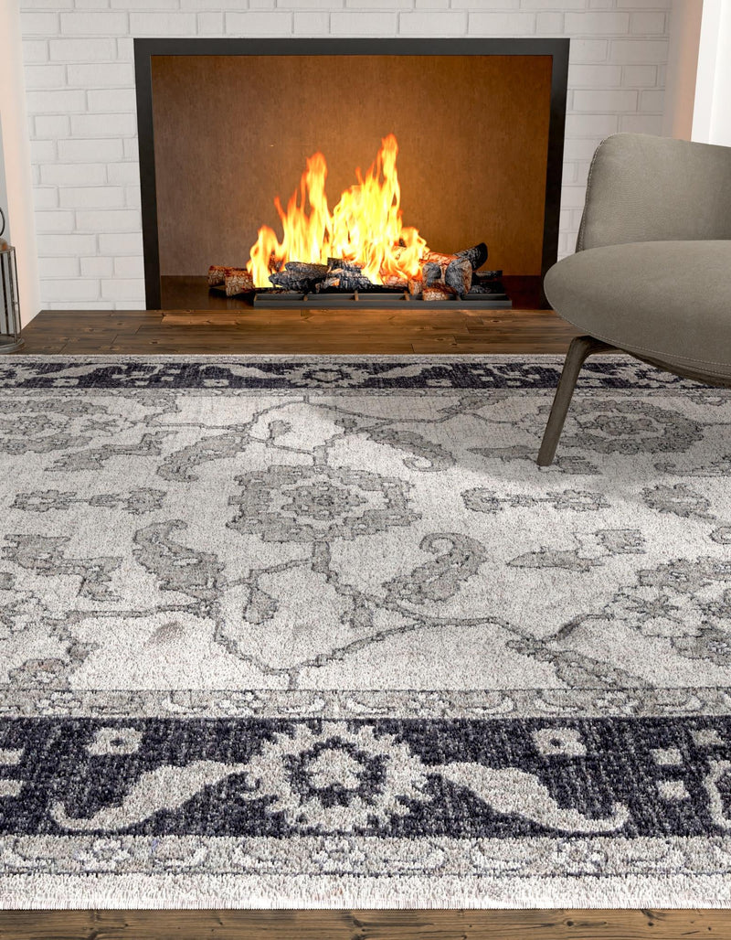 Heritage Harbor Collection Area Rug -  Dockside Rectangle Ivory Gray  lifestyle 35