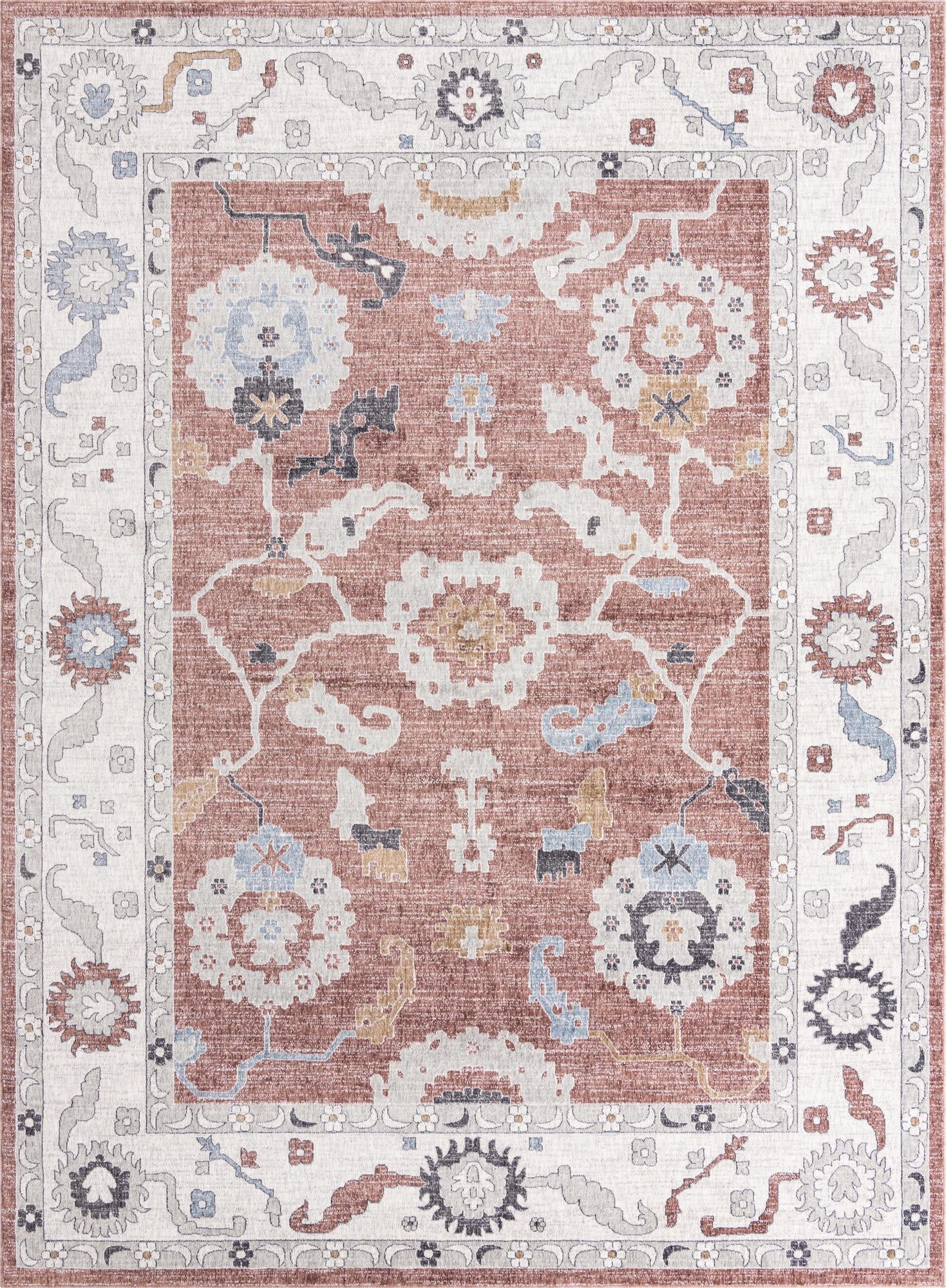 Heritage Harbor Collection Area Rug -  Dockside Rectangle Dusty Rose Main