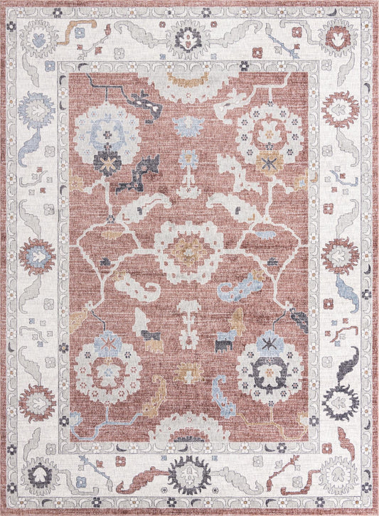 Heritage Harbor Collection Area Rug -  Dockside Rectangle Dusty Rose Main