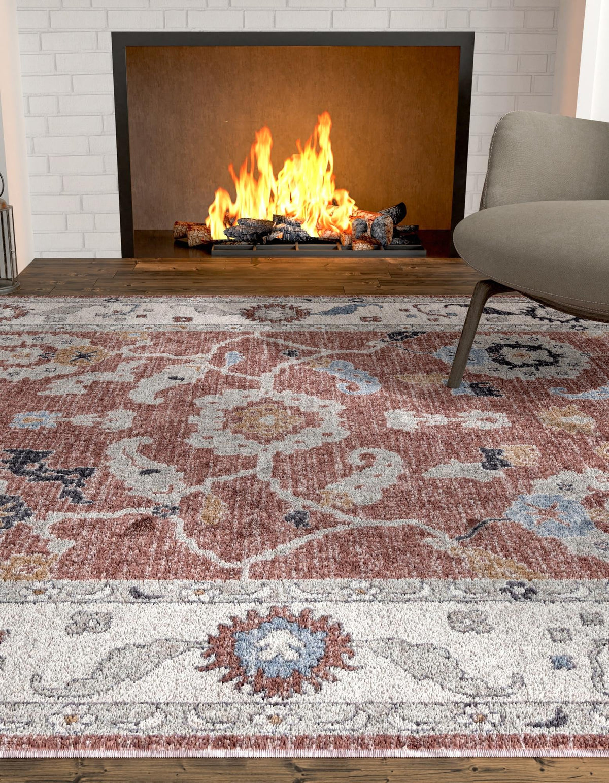 Heritage Harbor Collection Area Rug -  Dockside Rectangle Dusty Rose  lifestyle 13