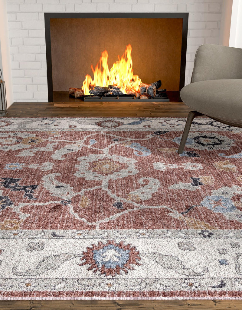 Heritage Harbor Collection Area Rug -  Dockside Rectangle Dusty Rose  lifestyle 13