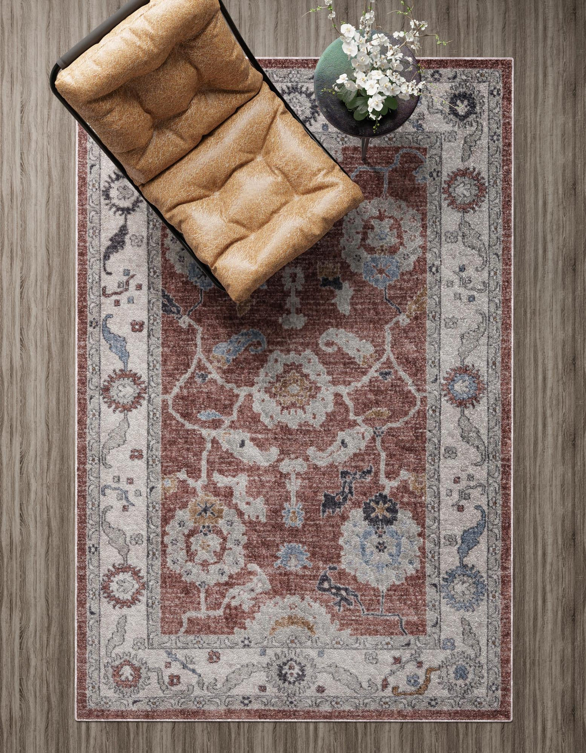 Heritage Harbor Collection Area Rug -  Dockside Rectangle Dusty Rose  lifestyle 22