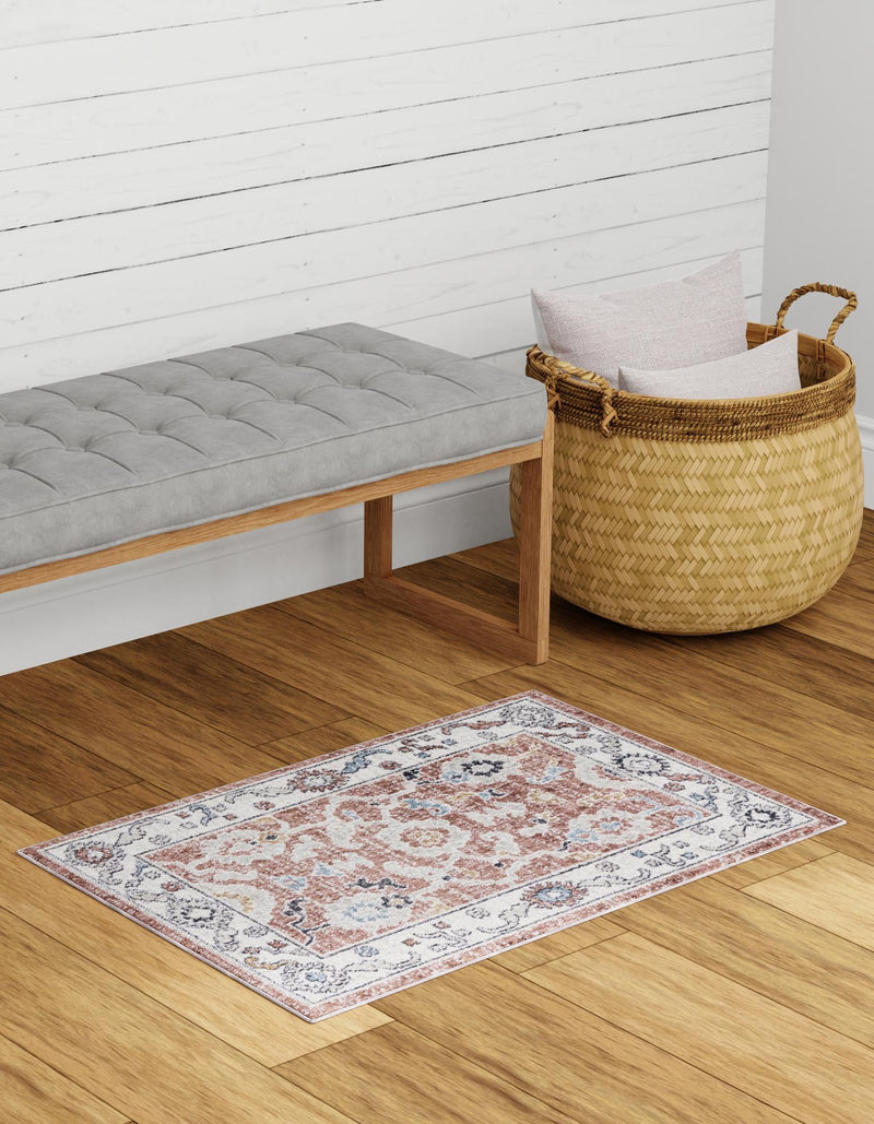 Heritage Harbor Collection Area Rug -  Dockside Rectangle Dusty Rose  lifestyle 6