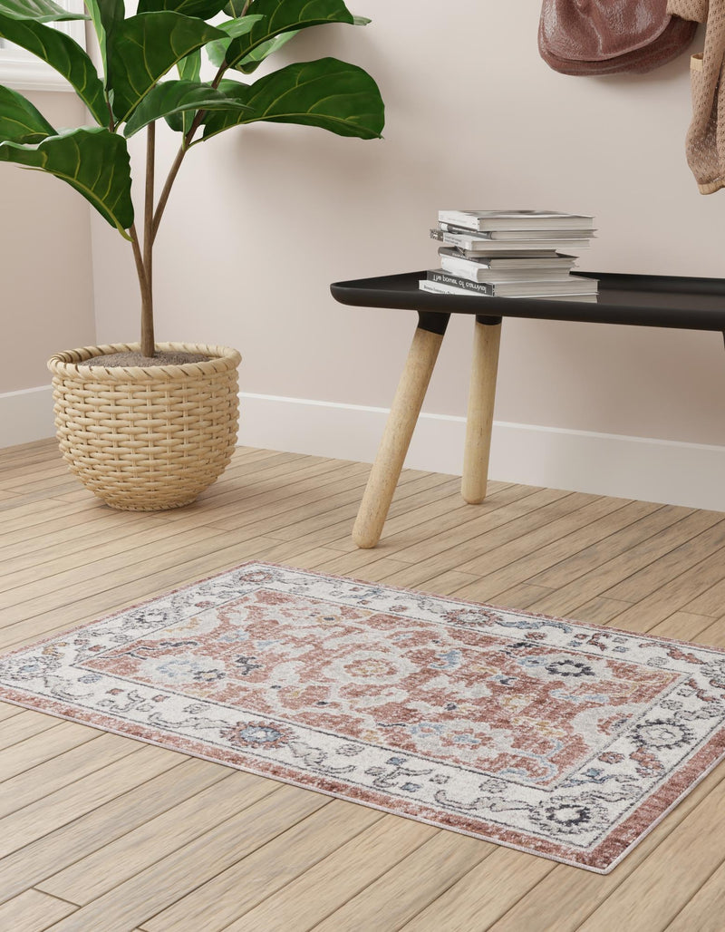 Heritage Harbor Collection Area Rug -  Dockside Rectangle Dusty Rose  lifestyle 15