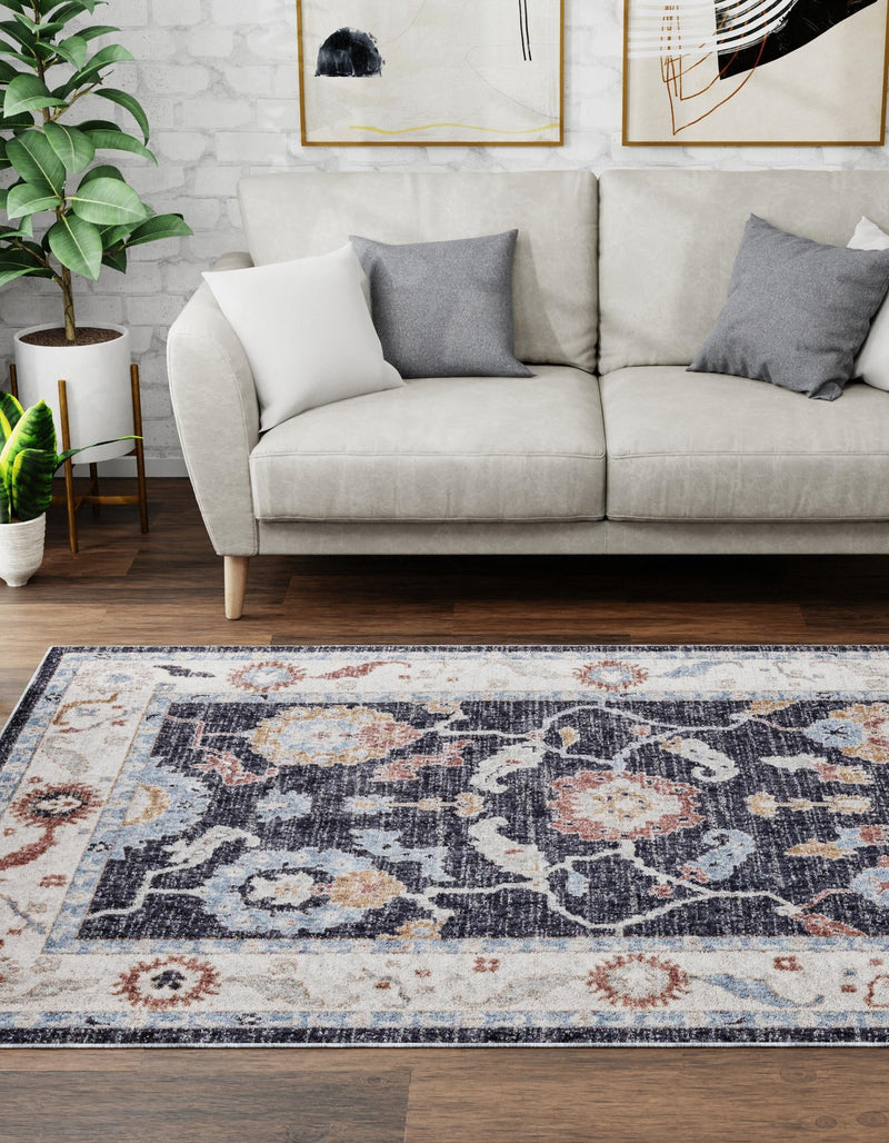 Heritage Harbor Collection Area Rug -  Dockside Rectangle Charcoal Gray  lifestyle 47