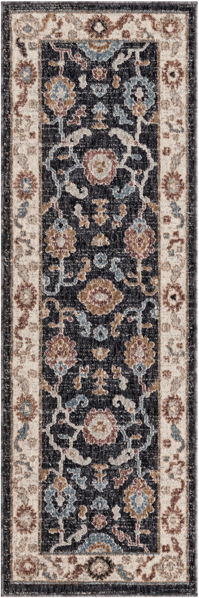 Heritage Harbor Collection Area Rug -  Dockside Runner Charcoal Gray  lifestyle 109