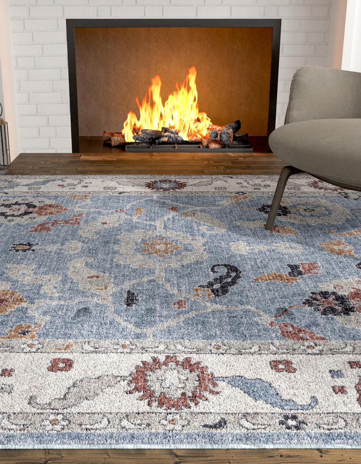 Heritage Harbor Collection Area Rug -  Dockside Rectangle Harbor Blue  lifestyle 38