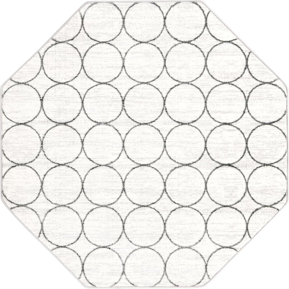Garden Maze Retreat Collection Area Rug -  Ivyhaven Octagon White  lifestyle 54
