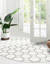 Garden Maze Retreat Collection Area Rug -  Ivyhaven Oval White  lifestyle 69