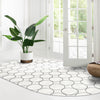 Garden Maze Retreat Collection Area Rug -  Ivyhaven Oval White  lifestyle 136