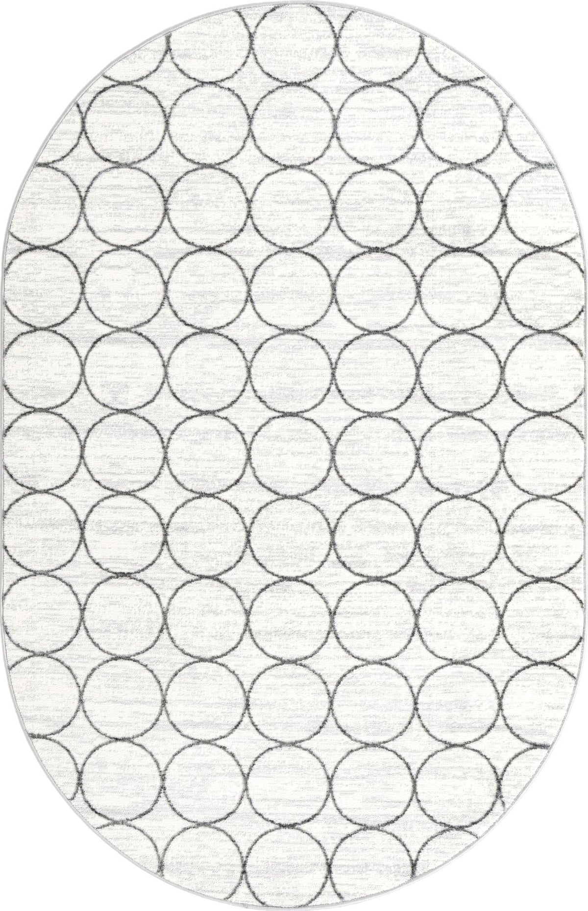 Garden Maze Retreat Collection Area Rug -  Ivyhaven Oval White  lifestyle 55