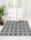 Garden Maze Retreat Collection Area Rug -  Ivyhaven Square Gray  lifestyle 65