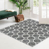 Garden Maze Retreat Collection Area Rug -  Ivyhaven Square Gray  lifestyle 127
