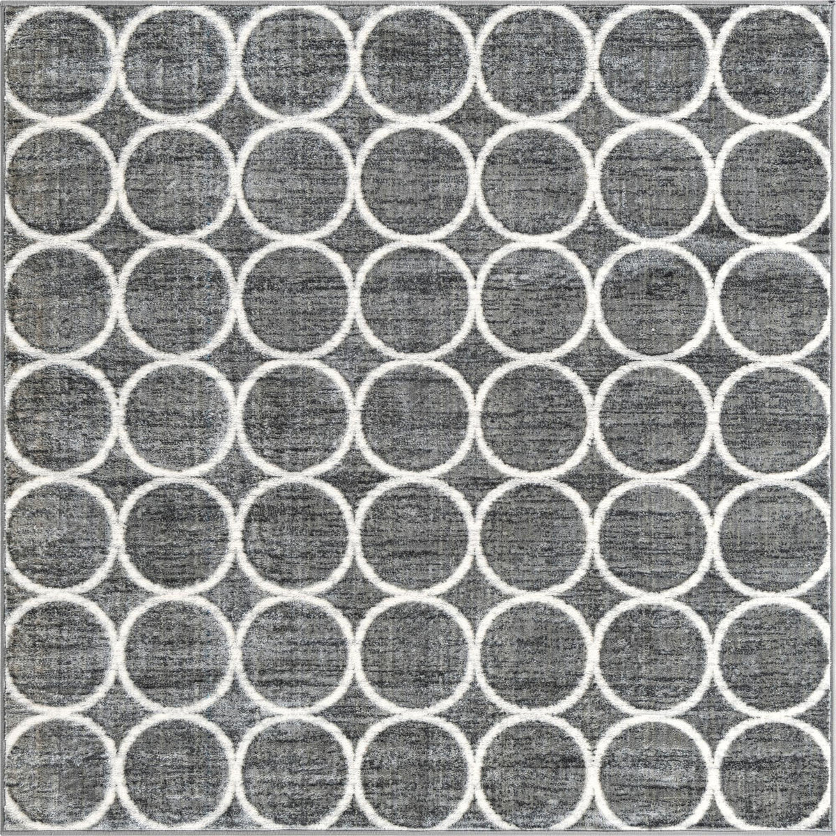 Garden Maze Retreat Collection Area Rug -  Ivyhaven Square Gray  lifestyle 59