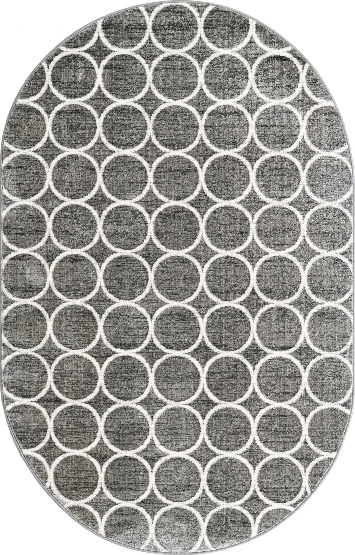 Garden Maze Retreat Collection Area Rug -  Ivyhaven Oval Gray  lifestyle 56