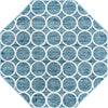 Garden Maze Retreat Collection Area Rug -  Ivyhaven Octagon Blue  lifestyle 52