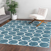 Garden Maze Retreat Collection Area Rug -  Ivyhaven Square Blue  lifestyle 121