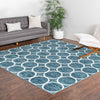 Garden Maze Retreat Collection Area Rug -  Ivyhaven Square Blue  lifestyle 129