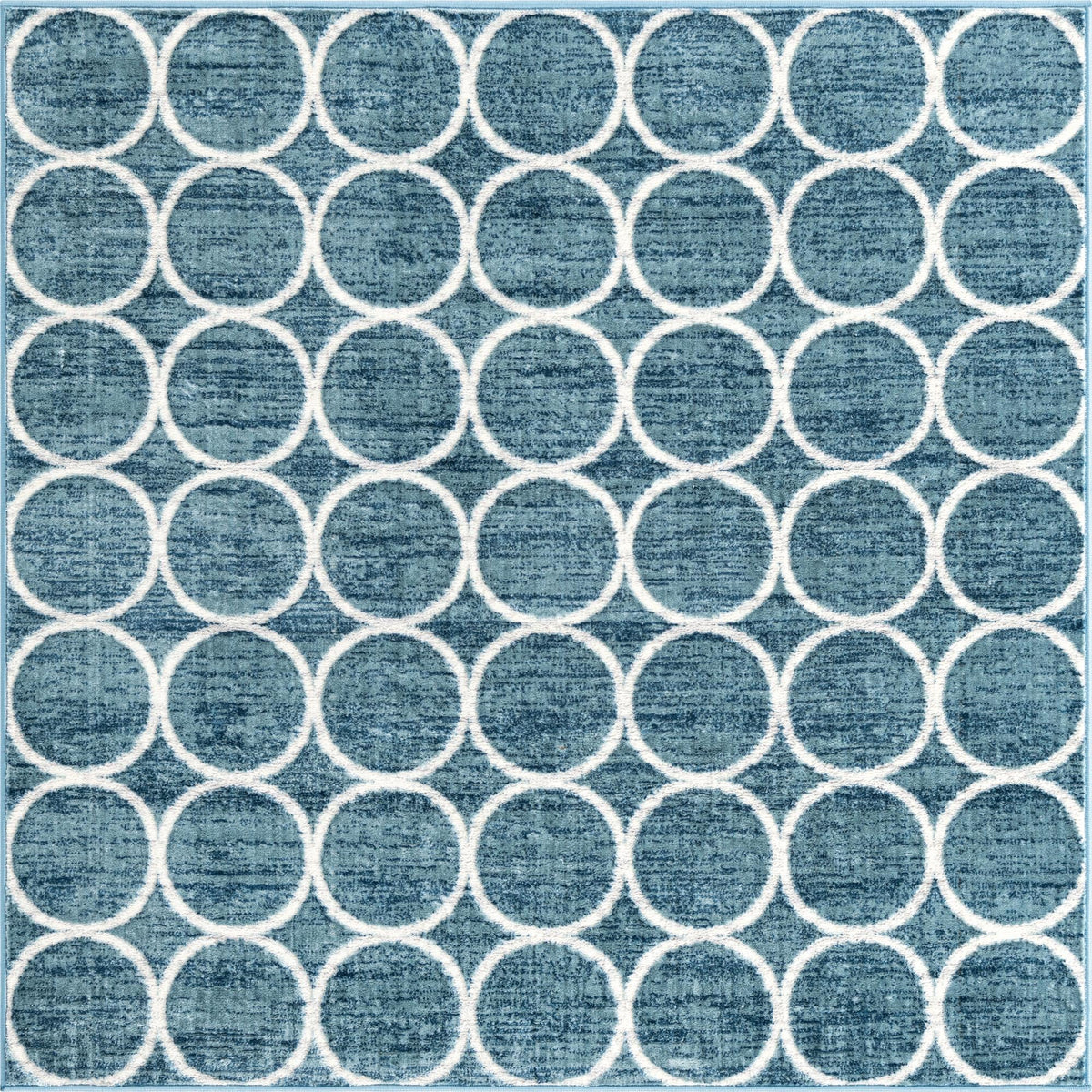 Garden Maze Retreat Collection Area Rug -  Ivyhaven Square Blue  lifestyle 57