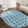Garden Maze Retreat Collection Area Rug -  Ivyhaven Oval Blue  lifestyle 122