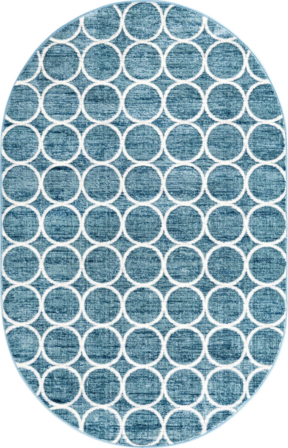 Garden Maze Retreat Collection Area Rug -  Ivyhaven Oval Blue  lifestyle 58