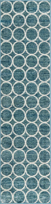 Garden Maze Retreat Collection Area Rug -  Ivyhaven Runner Blue  lifestyle 53