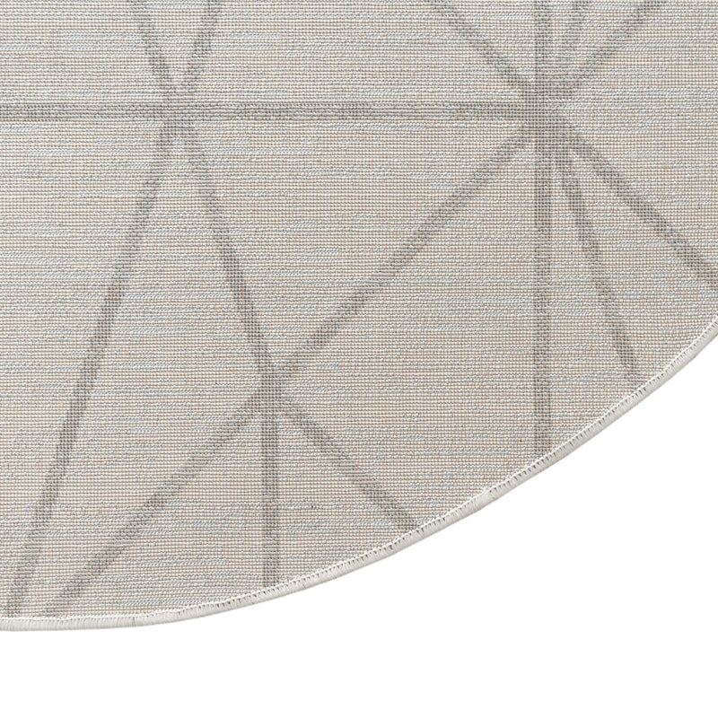 Garden Maze Retreat Collection Area Rug -  Arborlane Oval White  lifestyle 182