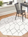 Garden Maze Retreat Collection Area Rug -  Greenbower Octagon White  lifestyle 69
