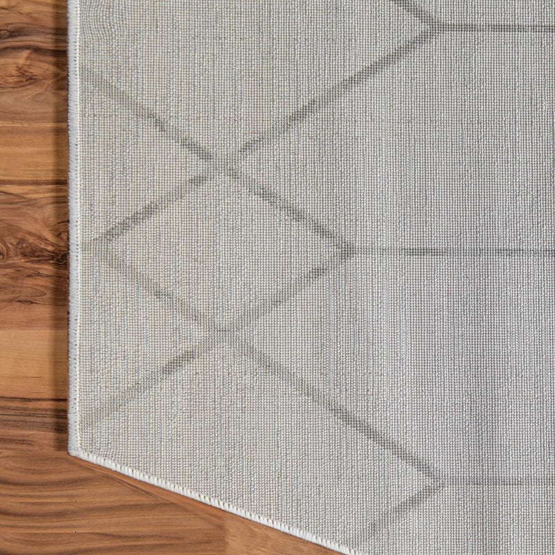 Garden Maze Retreat Collection Area Rug -  Greenbower Octagon White  lifestyle 189