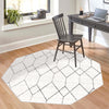 Garden Maze Retreat Collection Area Rug -  Greenbower Octagon White  lifestyle 201
