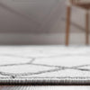Garden Maze Retreat Collection Area Rug -  Greenbower Square White  lifestyle 121