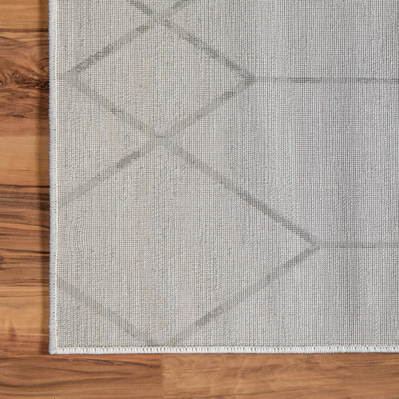 Garden Maze Retreat Collection Area Rug -  Greenbower Square White  lifestyle 156