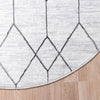 Garden Maze Retreat Collection Area Rug -  Greenbower Oval White  lifestyle 139