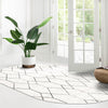 Garden Maze Retreat Collection Area Rug -  Greenbower Oval White  lifestyle 167
