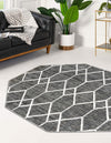Garden Maze Retreat Collection Area Rug -  Greenbower Octagon Gray  lifestyle 85