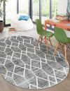 Garden Maze Retreat Collection Area Rug -  Greenbower Oval Gray  lifestyle 71