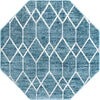 Garden Maze Retreat Collection Area Rug -  Greenbower Octagon Blue  lifestyle 50