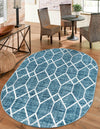 Garden Maze Retreat Collection Area Rug -  Greenbower Oval Blue  lifestyle 73